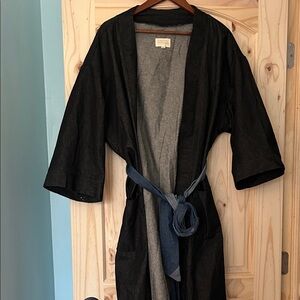 Connally Goods Canada dark denim kimono duster coat XXL